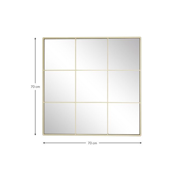 Стенно огледало с метална рамка в златисто, 70 x 70 cm Clarita - Westwing Collection-image-4