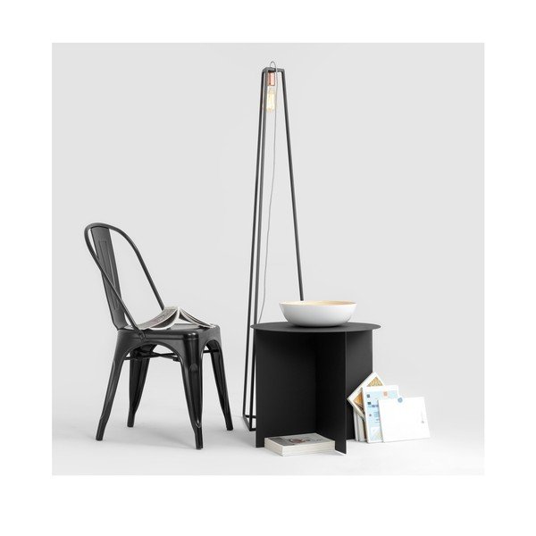 Černý konferenční stolek Custom Form Oli, ⌀ 50 cm-image-1