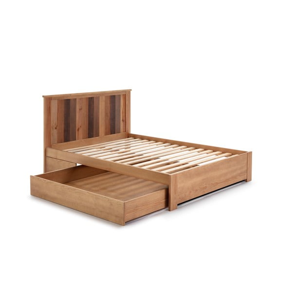 Двойно легло с решетка 140x190 cm в естествен цвят Maude - Marckeric-image-3