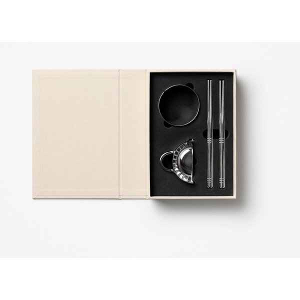 Бежови пръчици в комплект от неръждаема стомана за 4 души The Essentials - Dumpling Tools – Printworks-image-2