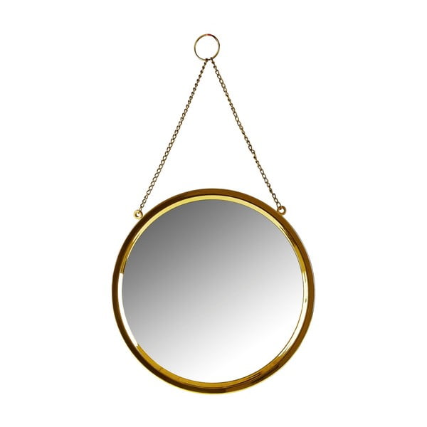 Кръгло стенно огледало в златист цвят - Villa Collection