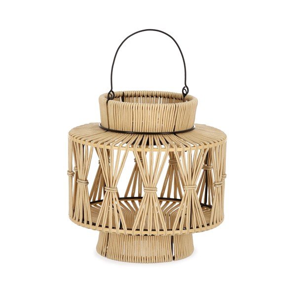 LED фенер със соларен панел в естествен цвят (височина 29 cm) Nikhita – Yes Everyday