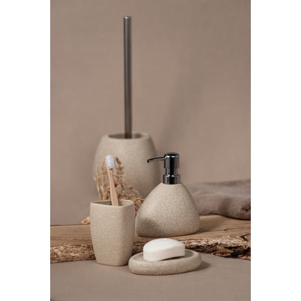 Бежова керамична четка за тоалетна Pion - Wenko-image-2