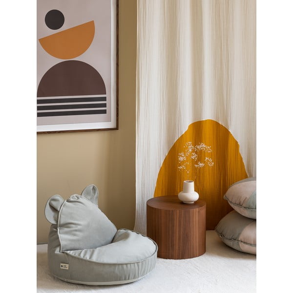 Кадифен детски пуф в цвят мента Bear – Wigiwama-image-1