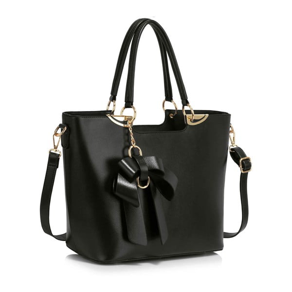 Černá kabelka z eko kůže L&S Bags Clichy
