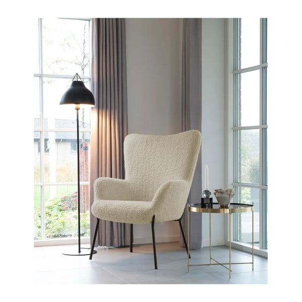 Бежово кресло от изкуствен косъм Glasgow – Bonami Essentials-image-1