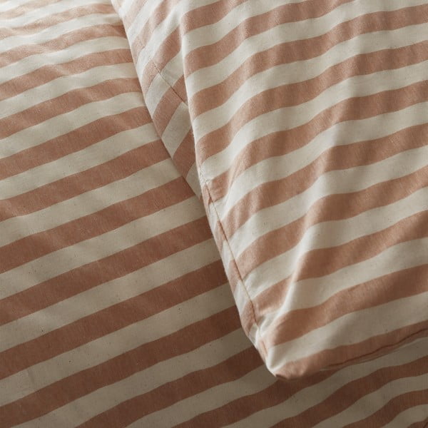 Двойно  спално бельо теракотено 200x200 cm Zanzibar Stripe – Pineapple Elephant-image-4