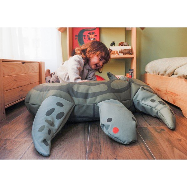 Зелен детски чувал за сядане Turtle - Little Nice Things-image-3