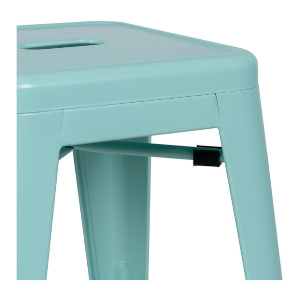 Тюркоазени метални бар столове в комплект 2 бр. (височина на седалката 76,5 cm) – Ixia-image-4