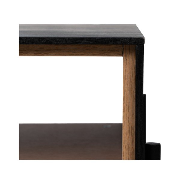 Масичка за кафе от ясен в черен и естествен цвят 60x124 cm Orleans - Ixia-image-4