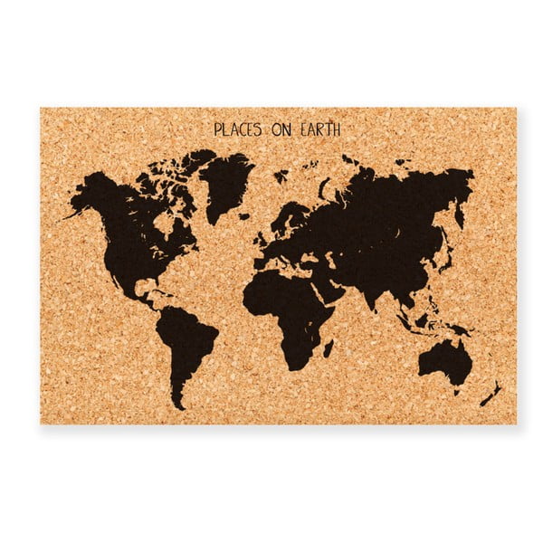 Коркова декоративна дъска за обяви Земя Places on Earth - Really Nice Things