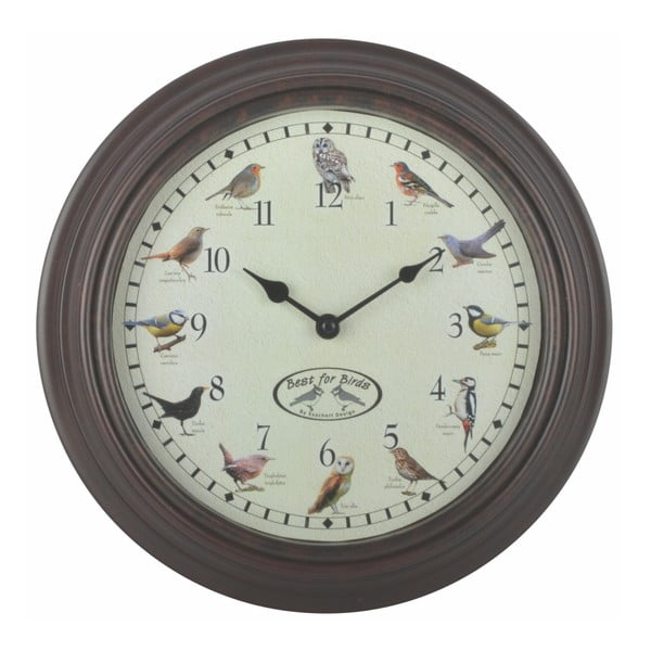 Стенен часовник с песен на птици , ⌀ 30,1 cm - Ego Dekor