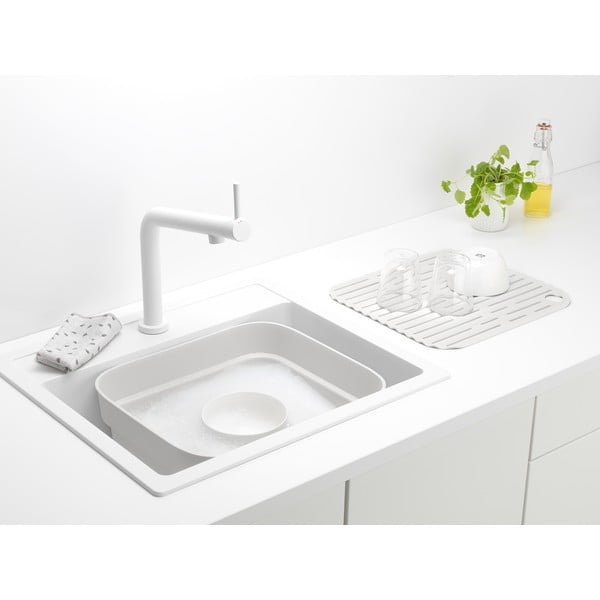 Светлосива пластмасова Купа за миене на съдове с отвор за отцеждане SinkSide – Brabantia-image-4