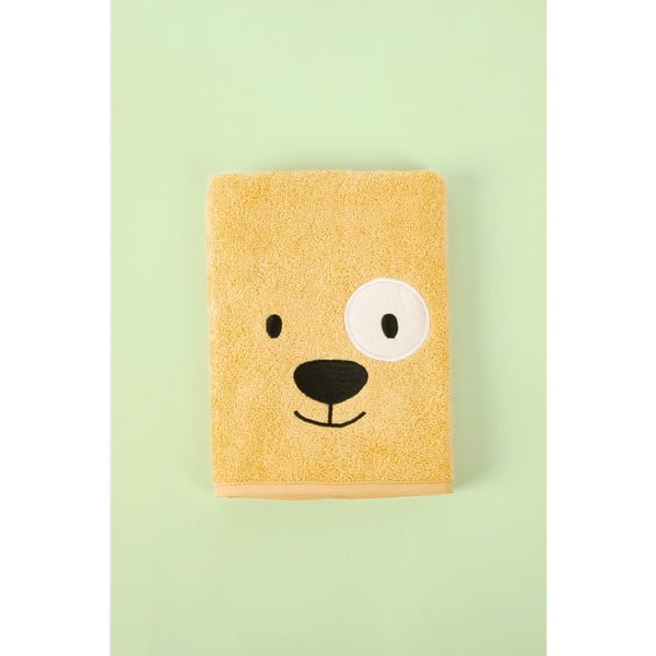 Жълта памучна бебешка кърпа 50x75 cm Lucky - Foutastic