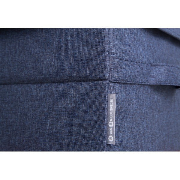 Синя текстилна кутия за съхранение с капак 35x26x19 cm Soft Storage – Bigso-image-2