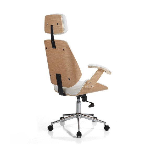 Бял офис стол от имитация на кожа Visby – Tomasucci-image-2