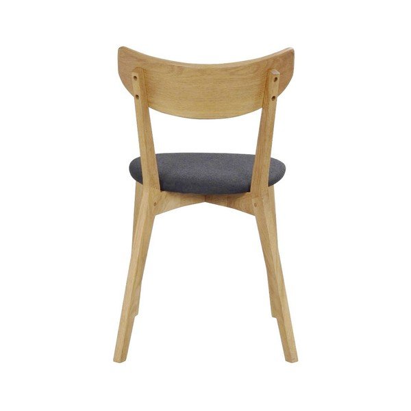 Стол за хранене от кафяв дъб с тъмносива седалка Ami - Rowico-image-4