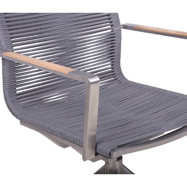 Сив метален градински стол Rubiera – Garden Pleasure-image-4