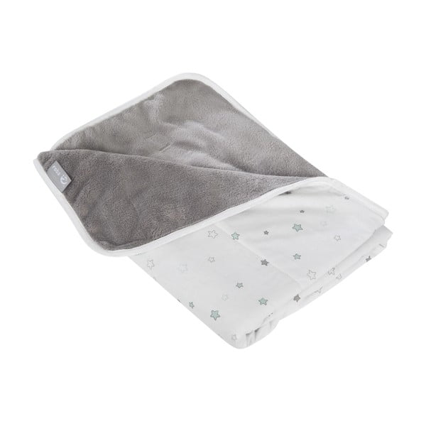 Бяло и сиво памучно бебешко одеяло 80x80 cm Strenenzauber - Roba