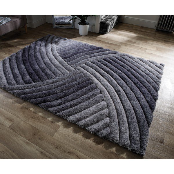 Сив килим , 160 x 230 cm Furrow - Flair Rugs-image-4