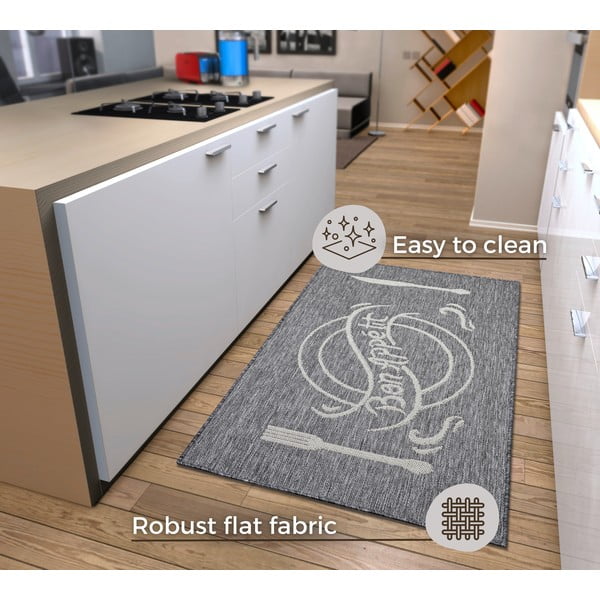 Сиво-бежов килим 92x150 cm Cucina – Hanse Home-image-4