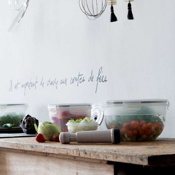 Комплект от 3 кутии за съхранение на храна и вакуумна помпа Flavia - Compactor-image-1