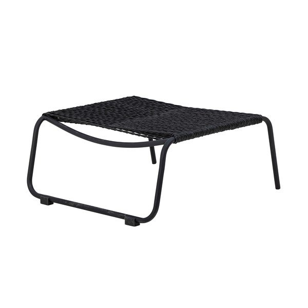 Черен градински шезлонг с табуретка за крака Boel - Bloomingville-image-3