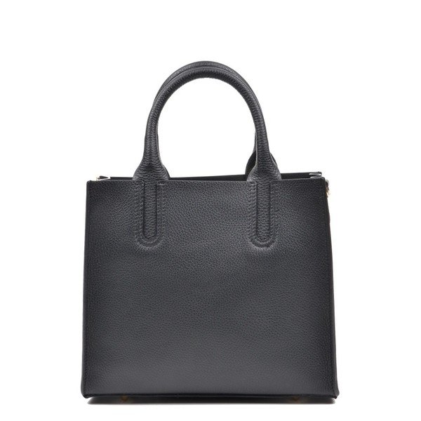 Черна кожена чанта Mangotti Erica - Mangotti Bags-image-4