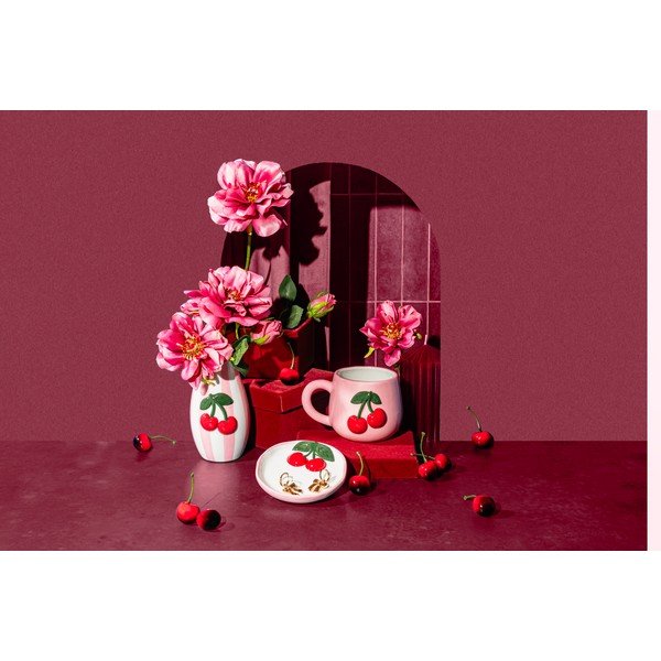 Ръчно рисувана ваза от доломит Cherry – Sass & Belle-image-2