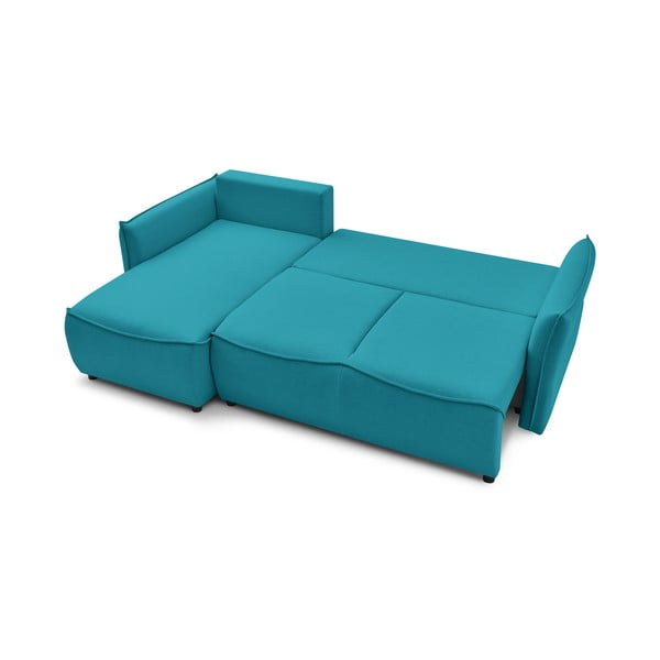 Тюркоазен ъглов разтегателен диван (ляв ъгъл) Leon - Bobochic Paris-image-3