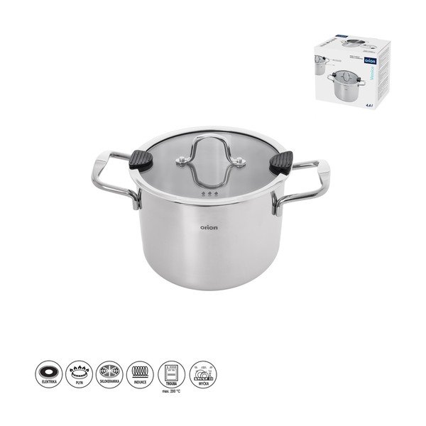 Гърне от неръждаема стомана с капак 4,6 l Venice – Orion-image-4