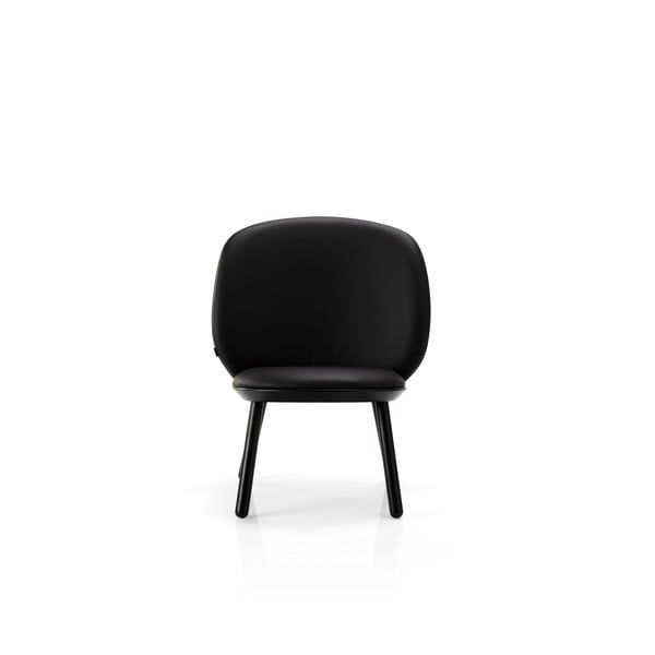 Черно кожено кресло Naïve – EMKO