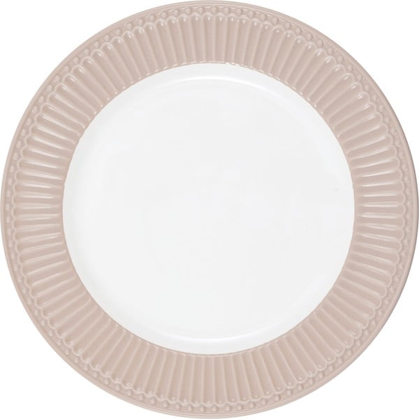 Бяла и розова керамична чиния, ø 26,5 cm Alice - Green Gate