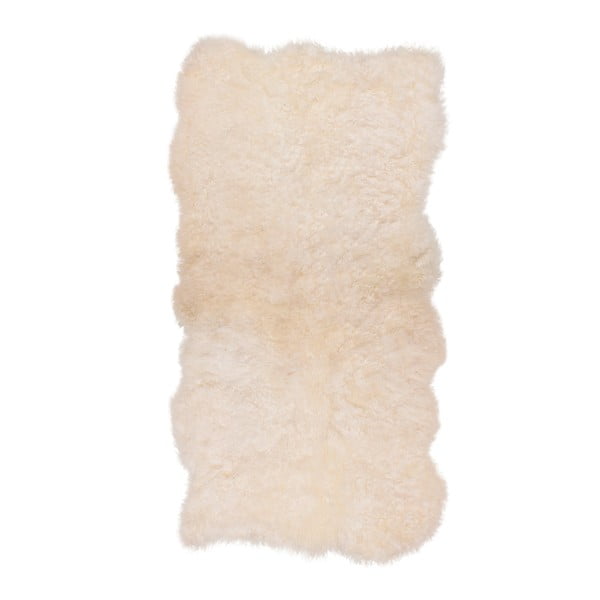 Bílý kožešinový koberec s krátkým chlupem, 165 x 110 cm