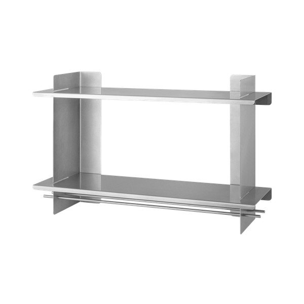 На няколко нива метален стенен рафт в сребрист цвят 70 cm Tivo – noo.ma