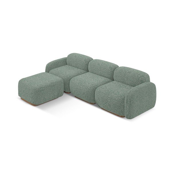 Светлозелен модулен ъглов диван (променлив) Ailani – Makamii-image-2