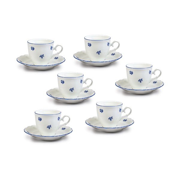 Порцеланов сервиз за кафе със синьо цвете Ophelia - Thun-image-2