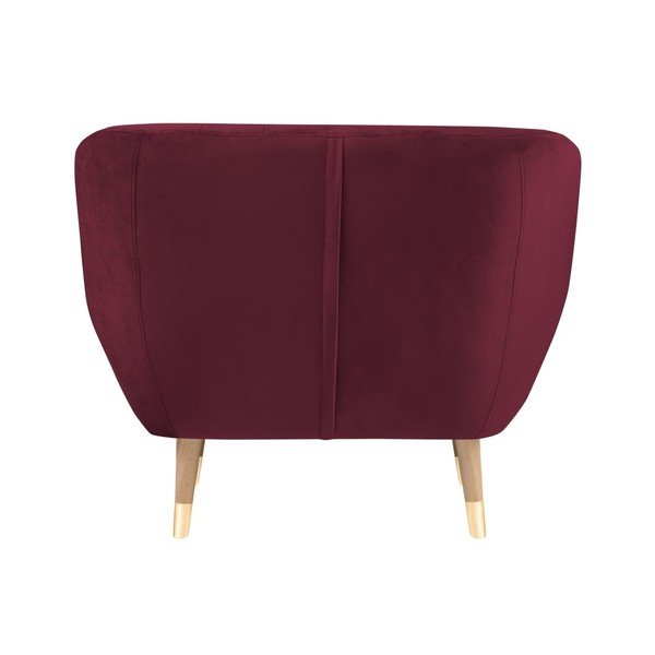 Vínové sametové křeslo Mazzini Sofas Benito-image-4