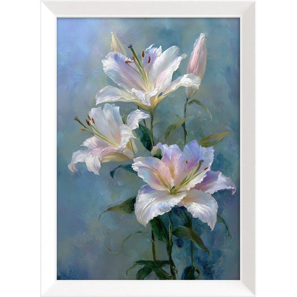 Печатна картина с включена рамка 56x75 cm Lilies – Styler