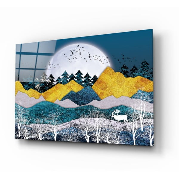 Картина върху стъкло , 72 x 46 cm Illustration Landscape - Insigne