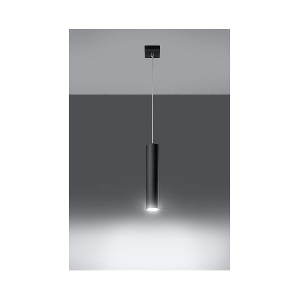 Черно метално висящо осветително тяло Castro – Sollux-image-3