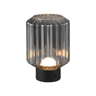 Черно-сива димируема настолна LED лампа със стъклен абажур (височина 19,5 cm) Lord - Trio