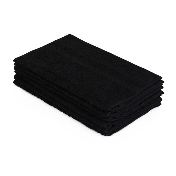 Комплект от шест черни кърпи , 50 x 30 cm - Beverly Hills Polo Club
