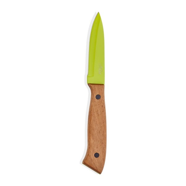 Зелен нож с дървена дръжка Cutt, дължина 9 cm - The Mia