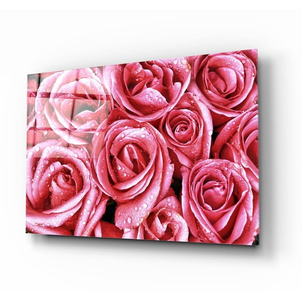 Стъклена картина Розови рози - Insigne