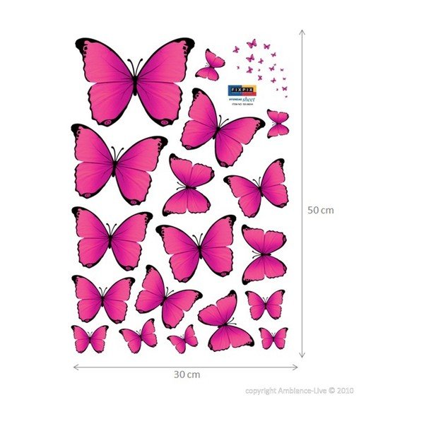 Sada 18 samolepek Fanastick Pink Butterflies-image-2