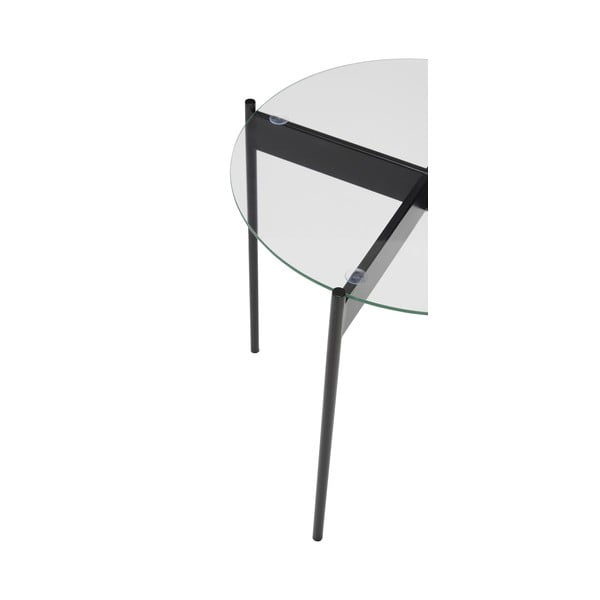 Кръгла странична масичка със стъклен плот ø 45 cm Beam – Hübsch-image-2