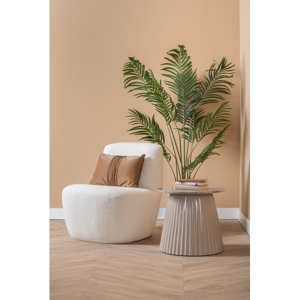 Бяло кресло от плат букле Ada – Leitmotiv-image-1