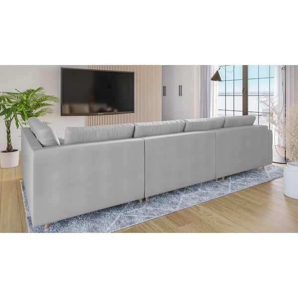 Светлосив ъглов диван (ляв ъгъл) Ariella - Ropez-image-3