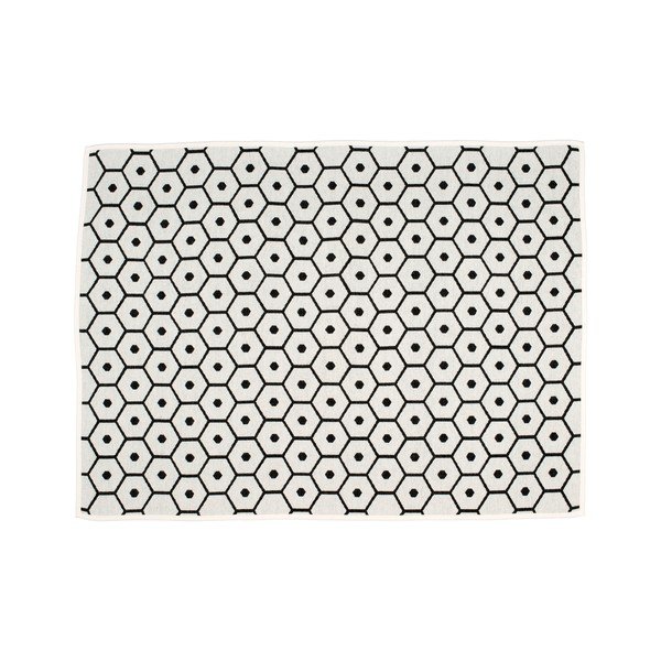 Черно одеяло със смес от вълна 140x180 cm Honey Black – Pappelina-image-1